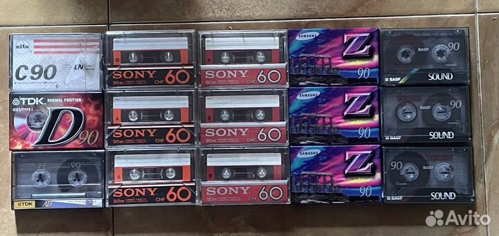 Аудиокассеты запечатанные и распечатанные