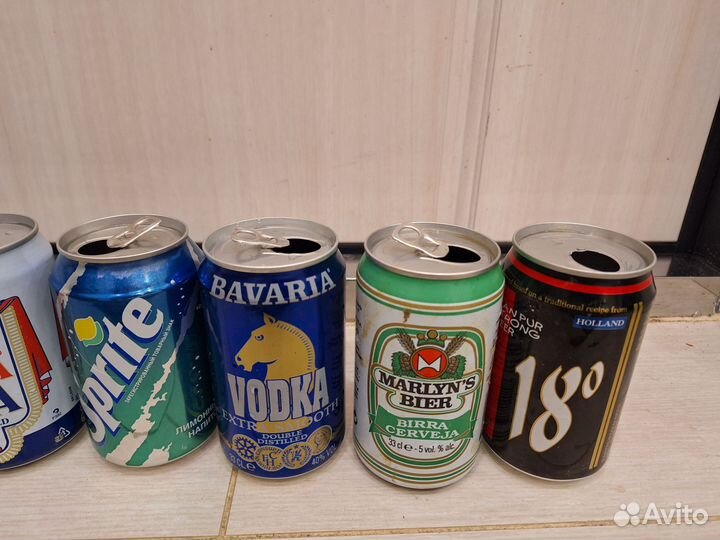 Банки из под пива водки спрайт 1996-1997