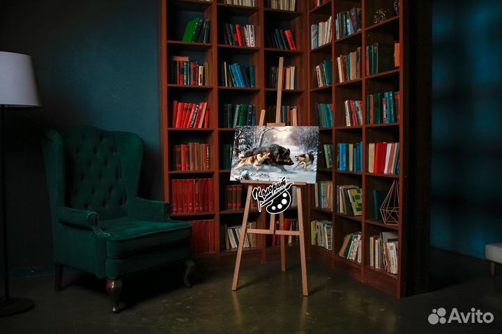 Картина охота на кабана