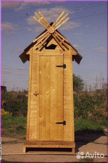Дачный туалет с декором и установкой яцт 902