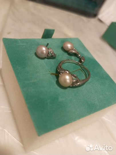 Кольцо с жемчугом