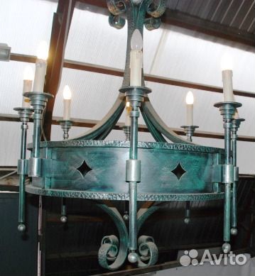 Люстра (кованная) для бара, ресторана