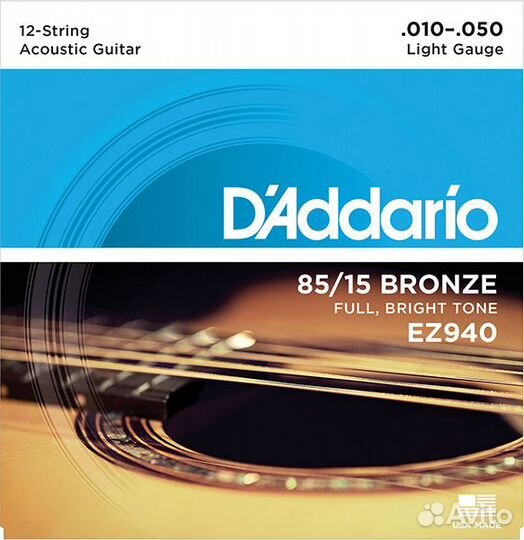 D'Addario EZ940 american bronze 85/15 Струны для