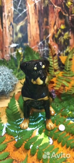 Собаки фарфоровые ротвейлер, ландсир