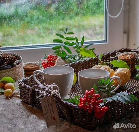 Плетёные корзины и подносы ручной работы