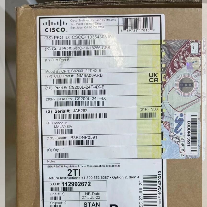 [C9200L-24T-4X] Коммутатор Cisco -E C9200l-24t-4x