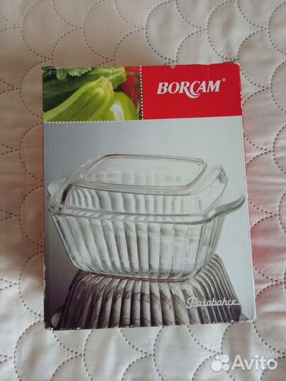 Кастрюля из жаропрочного стекла Borcam, 1 л, в кор