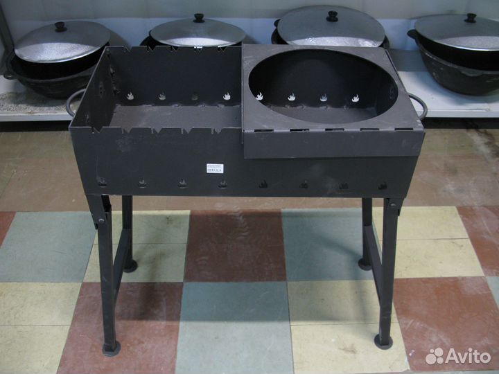 Мангал комбинированный 60х30х70