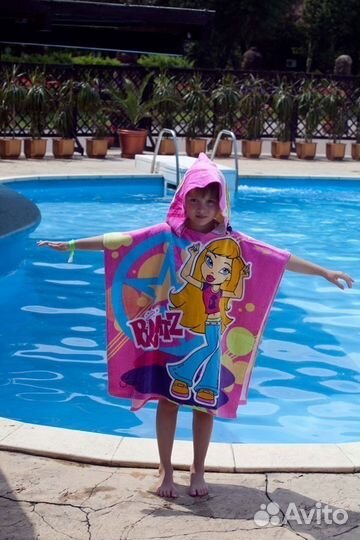 Полотенце-пончо для детей в наличии