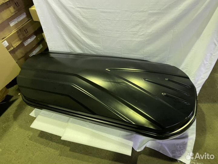 Бокс на крышу elegant на 450 л черный\белый серый