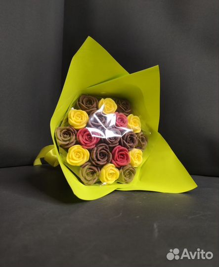 Розы из Бельгийского Шоколада - 19 шт в Букете