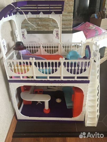 Кукольный домик для барби с мебелью
