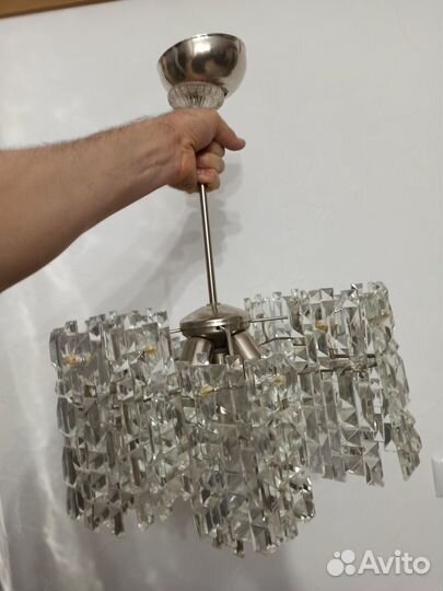 Хрустальная люстра СССР винтажная
