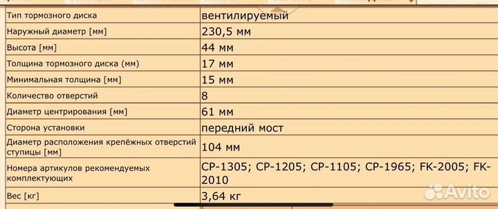 Диск тормозной перед вентилируемый Honda Civic III