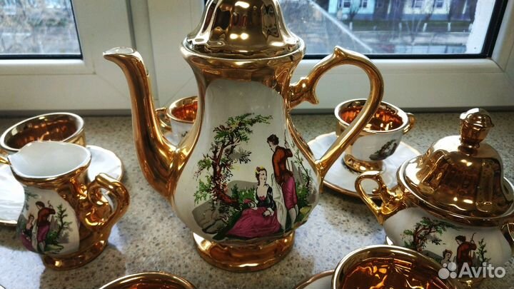 Сервиз чайно- кофейный (пастушка) 1997г (6 персон)