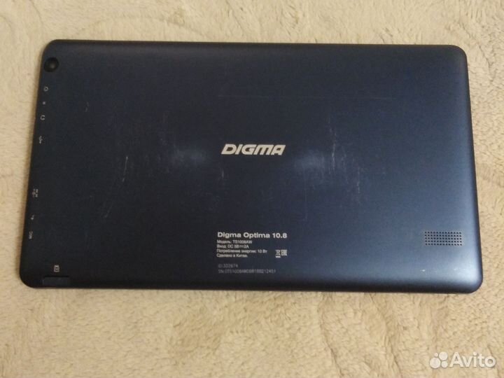 Планшет digma optima 10.8 TS1008AW