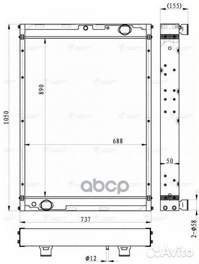 Радиатор охлаждения двигателя LRc 0765b luzar