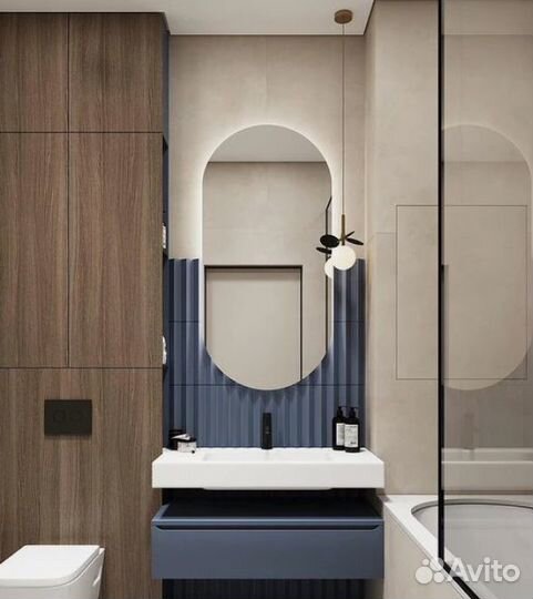 Зеркало капсула с подсветкой savanna