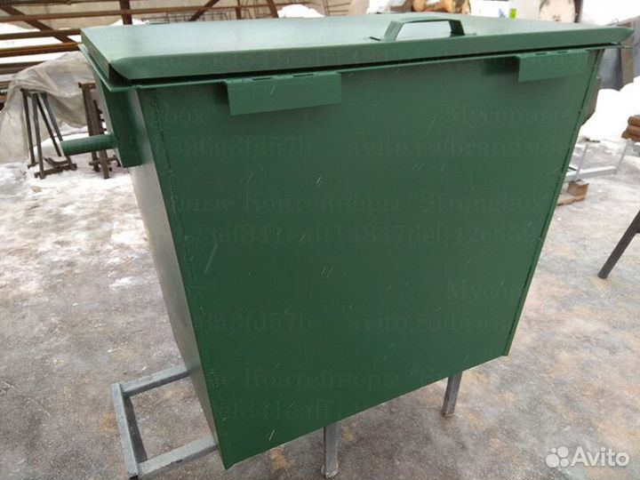 Мусорный евроконтейнер металлический 1,1 м3 L2172