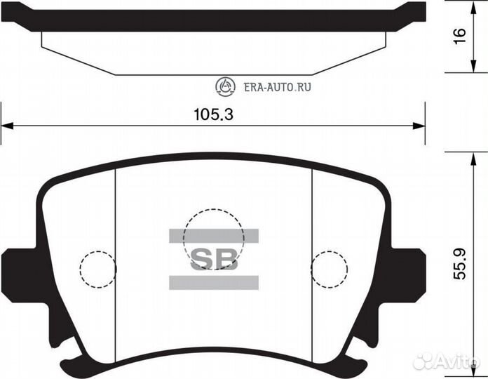 Sangsin brake SP2099 Колодки тормозные дисковые Audi A4/A6,VW Golf V,Skoda Oсtavia 03 SP2099