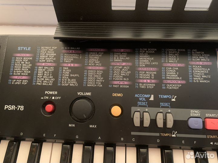 Синтезатор yamaha psr 78