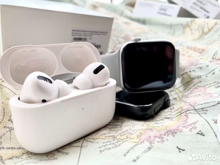 Apple watch 7 45mm + Airpods Pro/3/2 + гарантия