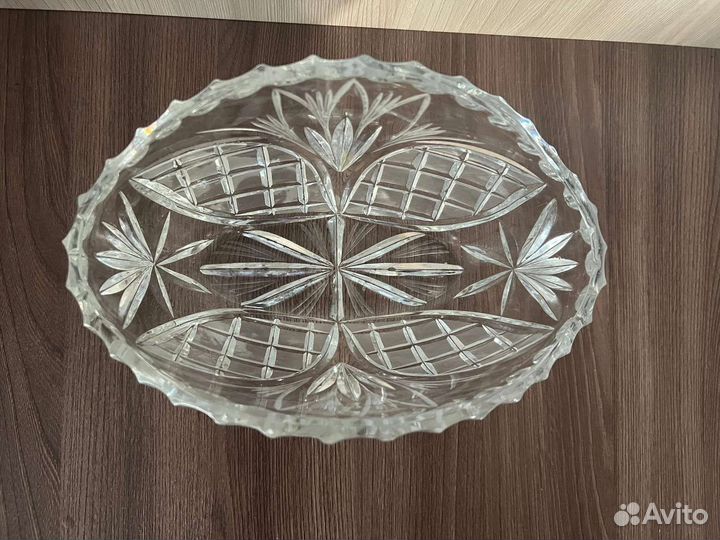 Хрустальная салатница. Хрусталь. СССР