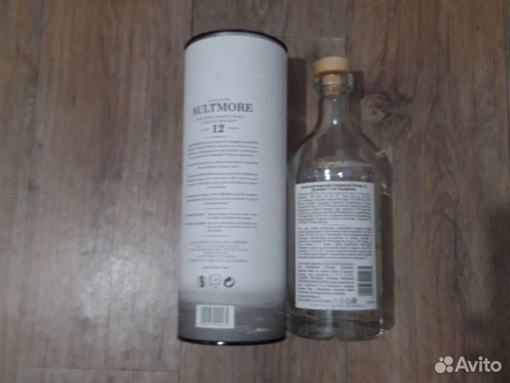 Коробка и пустая бутылка от виски Aultmore 12