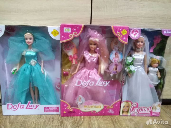 Куклы невесты в коробках лот 3 шт. цена за всех