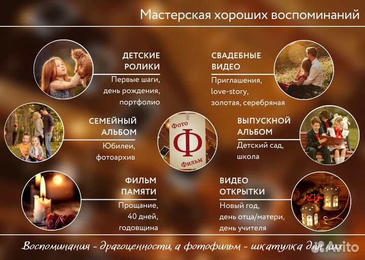 Слайд-шоу из фото и видео на заказ