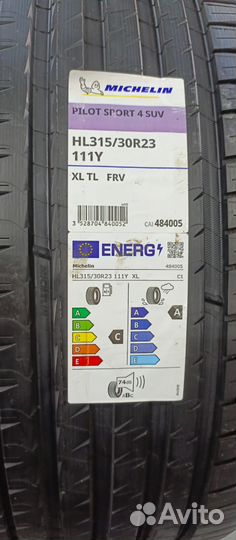 Michelin Pilot Sport PS4 SUV 315/30 R23 и 275/35 R23 108Y