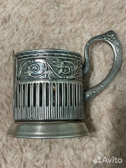 Подстаканник мельхиоровый 