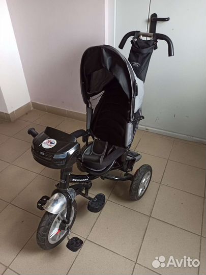 Трехколесный детский велосипед с ручкой бу