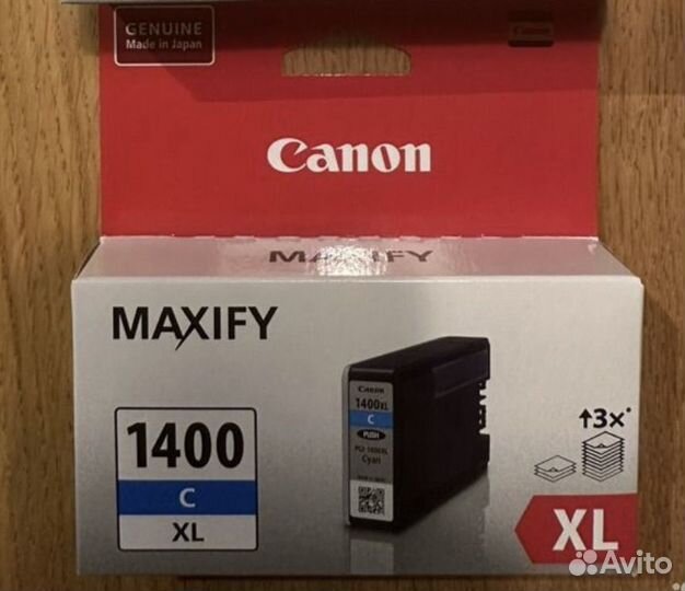 Картридж canon maxify 1400 синий