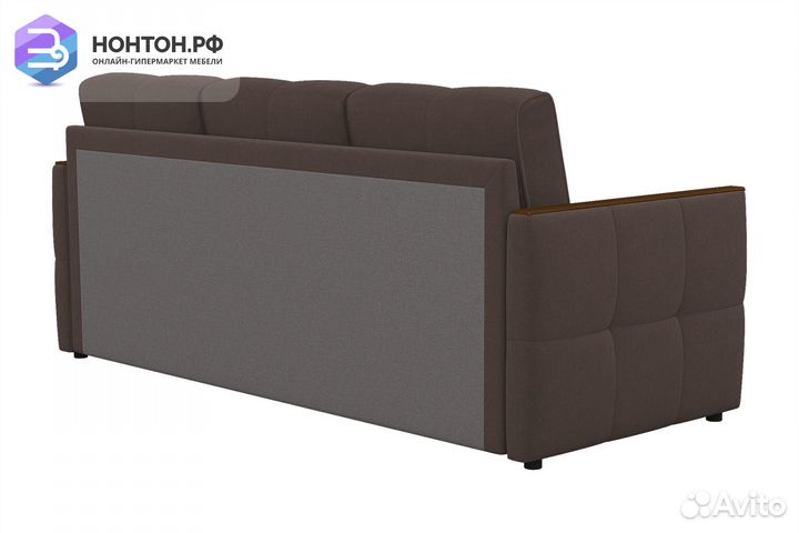 Диван угловой дельфин Сандра коричневый