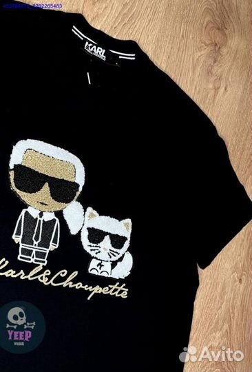 Футболка Karl Lagerfeld черная S XL XXL (Арт.29905)