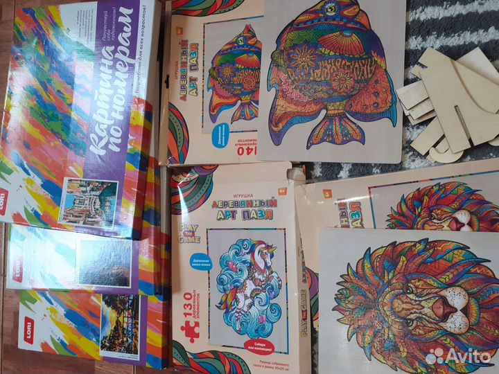 Деревянные пазлы и картины по номерам