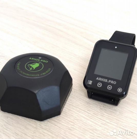 Кнопка вызова официанта модель Бургер и часы Элит