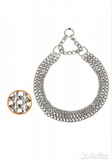 Ошейник цепочка трехрядный