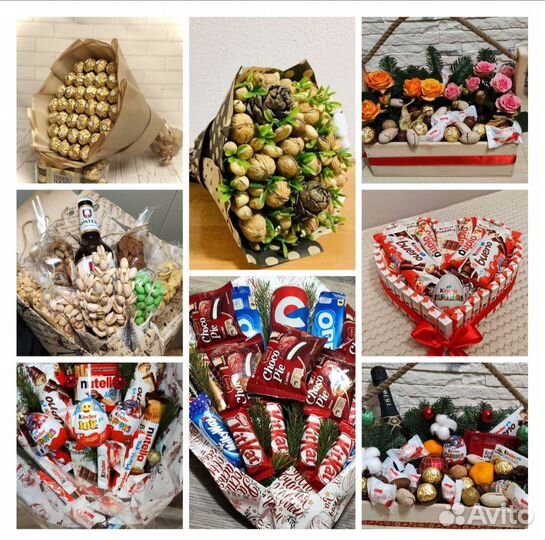 Съедобные букеты для мужчин, женщин и детей