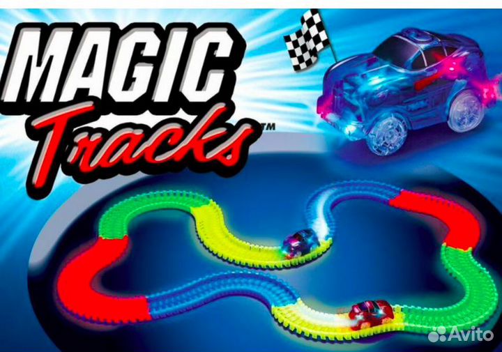Magic Tracks гибкая трасса 3 м х 4 см + 1 машинка