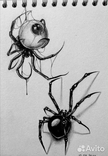 Портрет по фото карандашом, эскизы тату