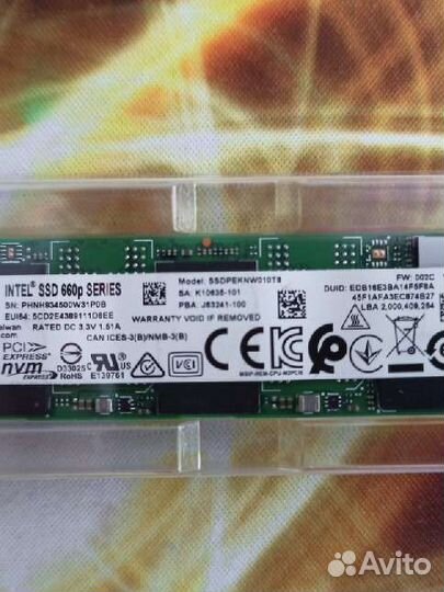 SSD M.2 накопитель Intel 660p Series 1t