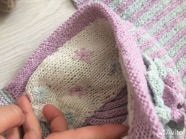 Зимняя шапка+шарф, варежки бонусом