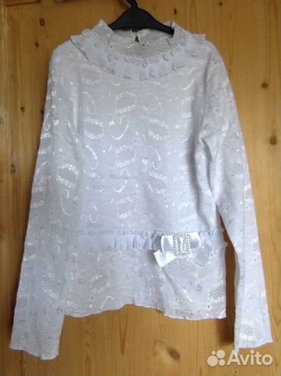 Блуза школьная с бантом