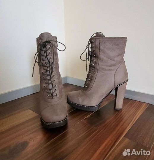 Ботильоны Alba нат.мех и кожа