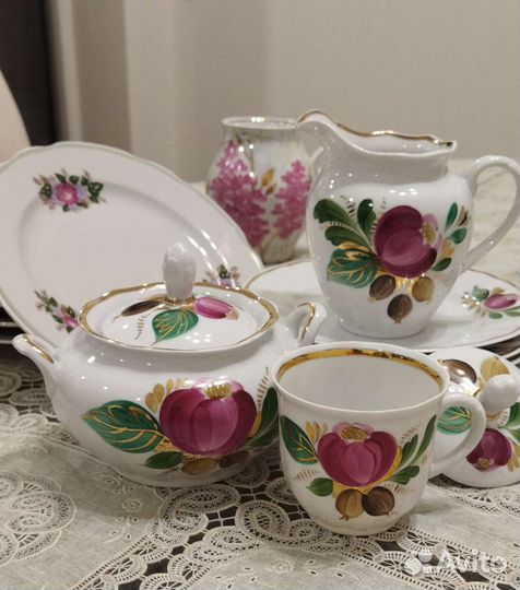 Остатки кофейного сервиза СССР, сливочник и др