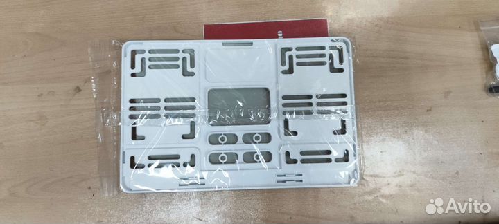 Рамка для номера японских и америк авто белая