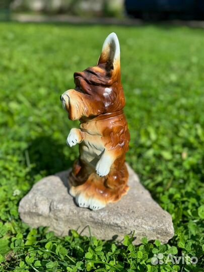 Большая фарфоровая статуэтка скотч терьер