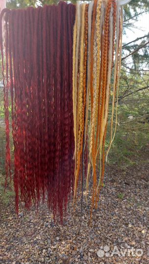 Дредокудри, дредозатылок, косы, хвосты,афрорезинки